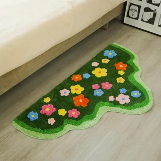 (พร้อมส่ง📦⚡) CATNAP พรมทรงยาว ขนทอ ลาย ดอกไม้และทุ่งหญ้า ขนาด 60x120 cm.