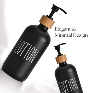 Liveinstyle​ พร้อมส่ง! ขวดปั๊มสบู่ ขวดหัวปั๊ม ขวดแชมพู 500ml สวยเก๋ พร้อมหัวไม้ไผ่ เหมาะใช้ในโรงแรม