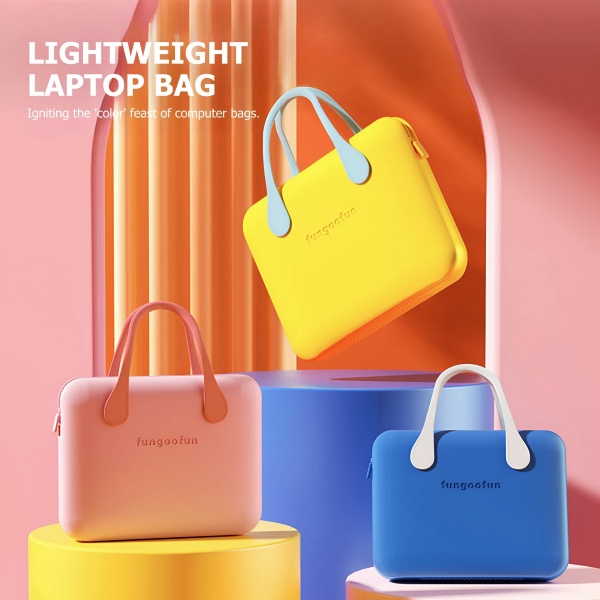 FUNGOOFUN F515-Laptop💻 Tote Bag กระเป๋าใส่แล็ปท็อป/ คอมพิวเตอร์ ขนาด 16 inch น้ำหนักเบา กันน้ำ