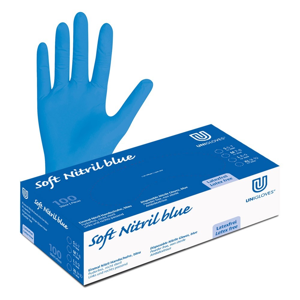 Powder Free Non-Sterile Disposable SafeSure Nitrile Gloves (100)