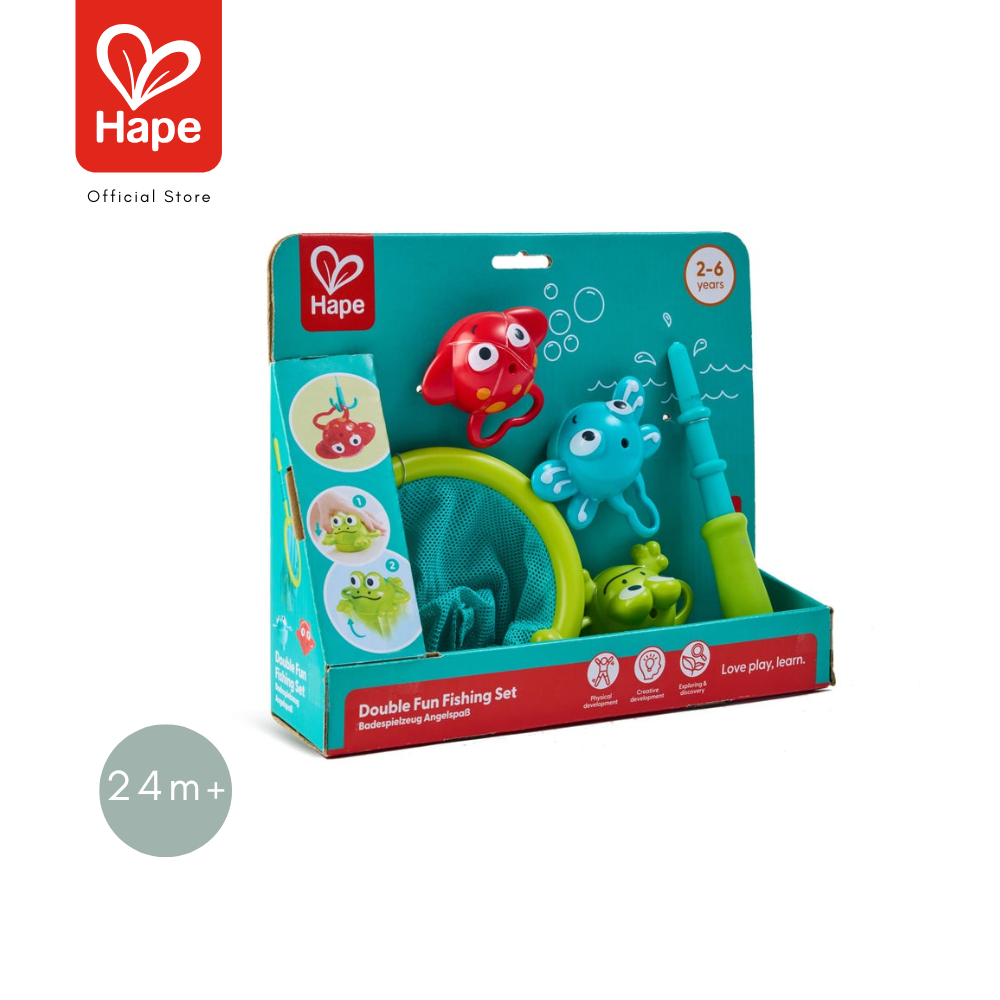 Hape - Double Fun Fishing Set Mainan Mandi Set Pancing Ikan 24M+ gambar 8
