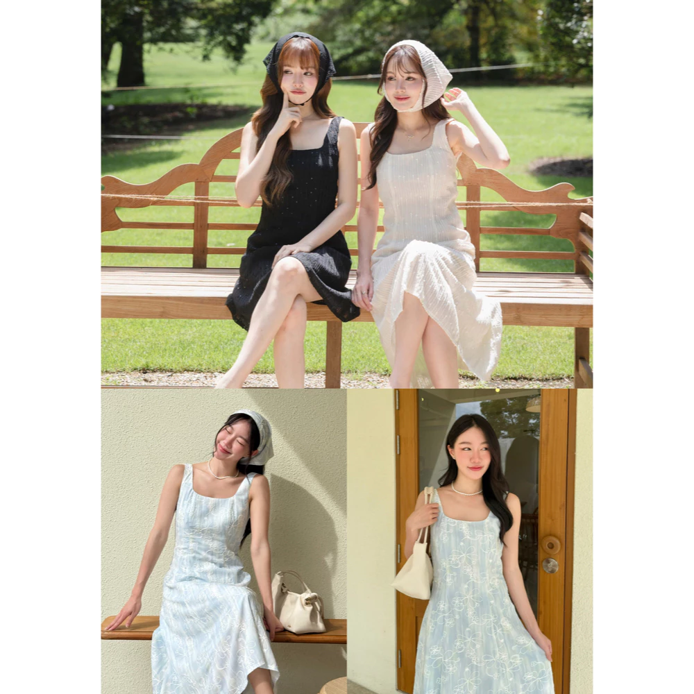 Lille collection : เดรสสายเดี่ยว #ชุดใส่ไปเที่ยว #ชุดไปคาเฟ่
