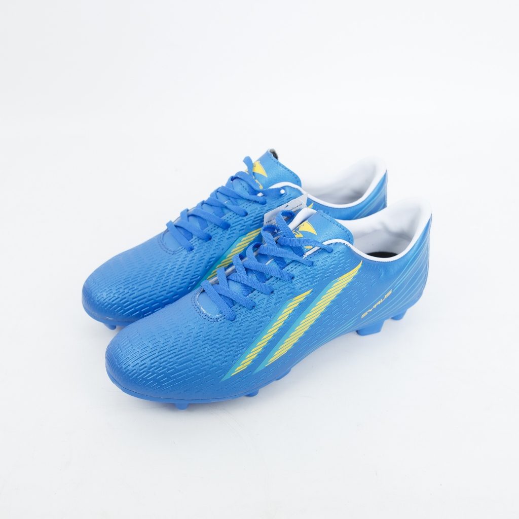 PAN รองเท้าฟุตบอลรุ่น Syrus Low สตั๊ดทรงสปีด ปุ่ม FG ยึดเกาะดีเยี่ยม ฟรีถุงเท้ากันลื่นดี ของแท้ สีฟ้าสดใส