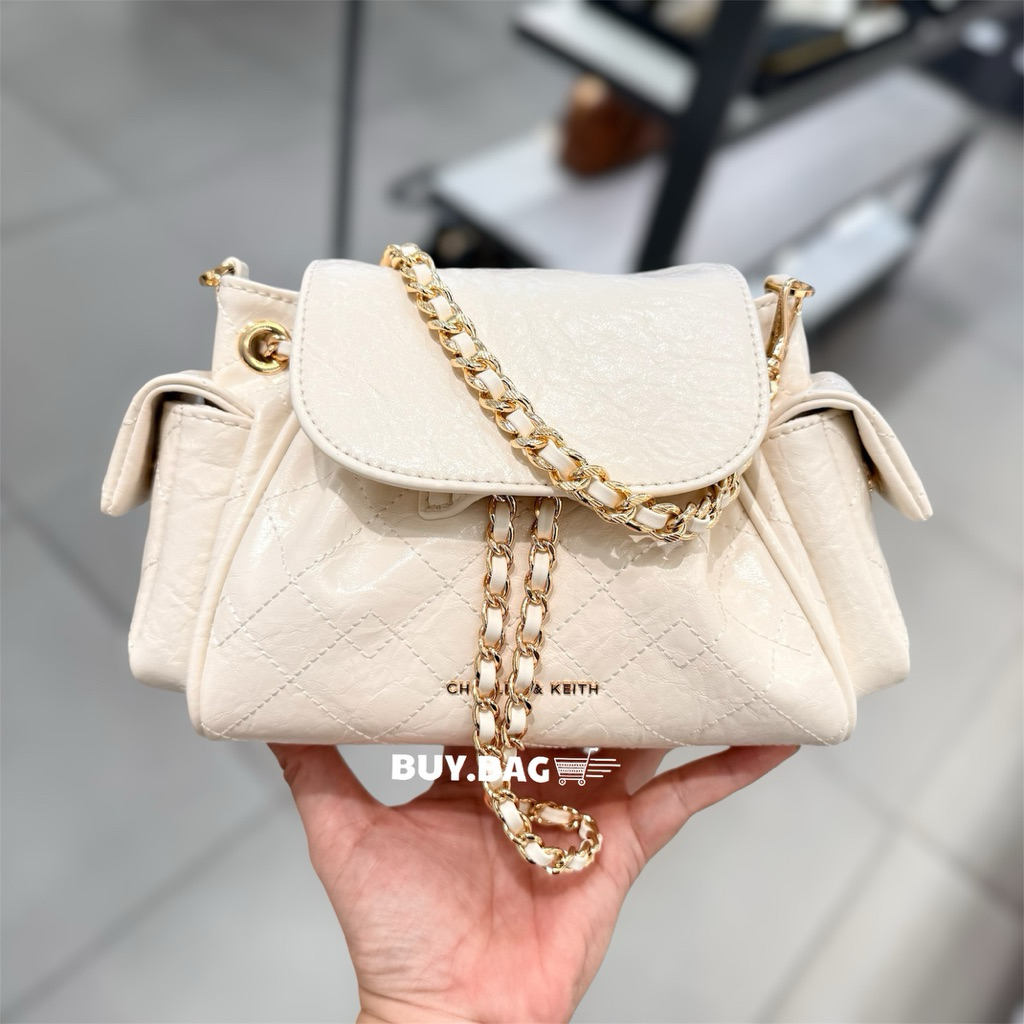 CHARLES & KEITH ( ใช้โค้ดลด30% ) CK2-60782702 กระเป๋าเป้แบบสะพายได้ รุ่น Duo ราคา ถูกที่สุด ดีลบีเคเค แกลเลอรีภาพที่ 2
