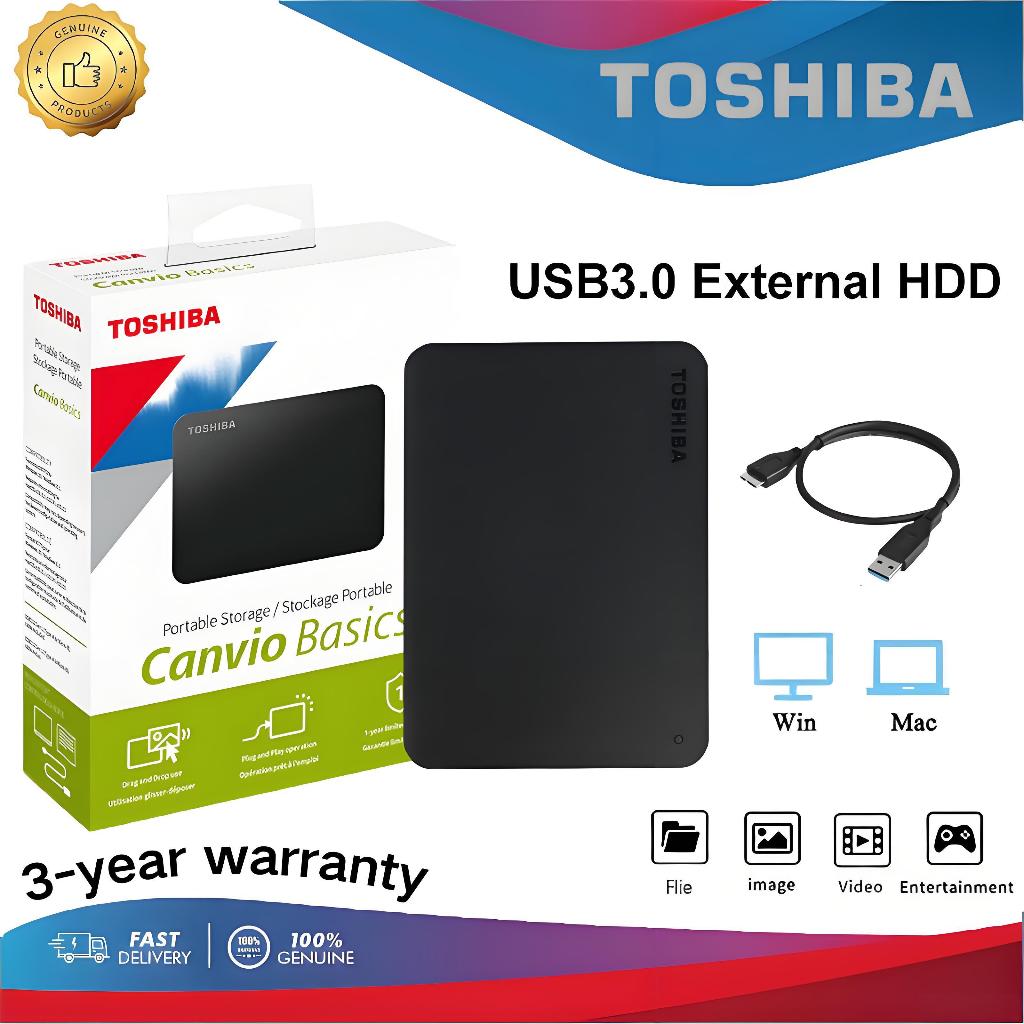 【จัดส่งตลอด 24 】1TB/2TB/4TB Canvio Basics HDD Portable hard drives 2.5'' External Hard Disk USB3.0