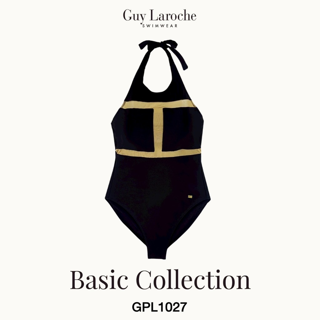 Guy Laroche ชุดว่ายน้ำ วันพีซ (One piece) เสื้อสายเดี่ยวผูกคอ กางเกงเว้าขา กีลาโรช GPL1027