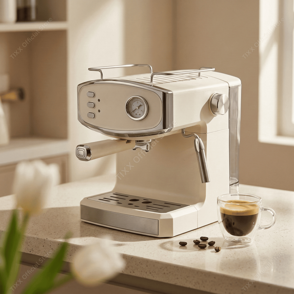เครื่องชงกาแฟเดี่ยว 1.6L ดีไซน์วินเทจทันสมัย ขนาดกะทัดรัด รูปที่ 8
