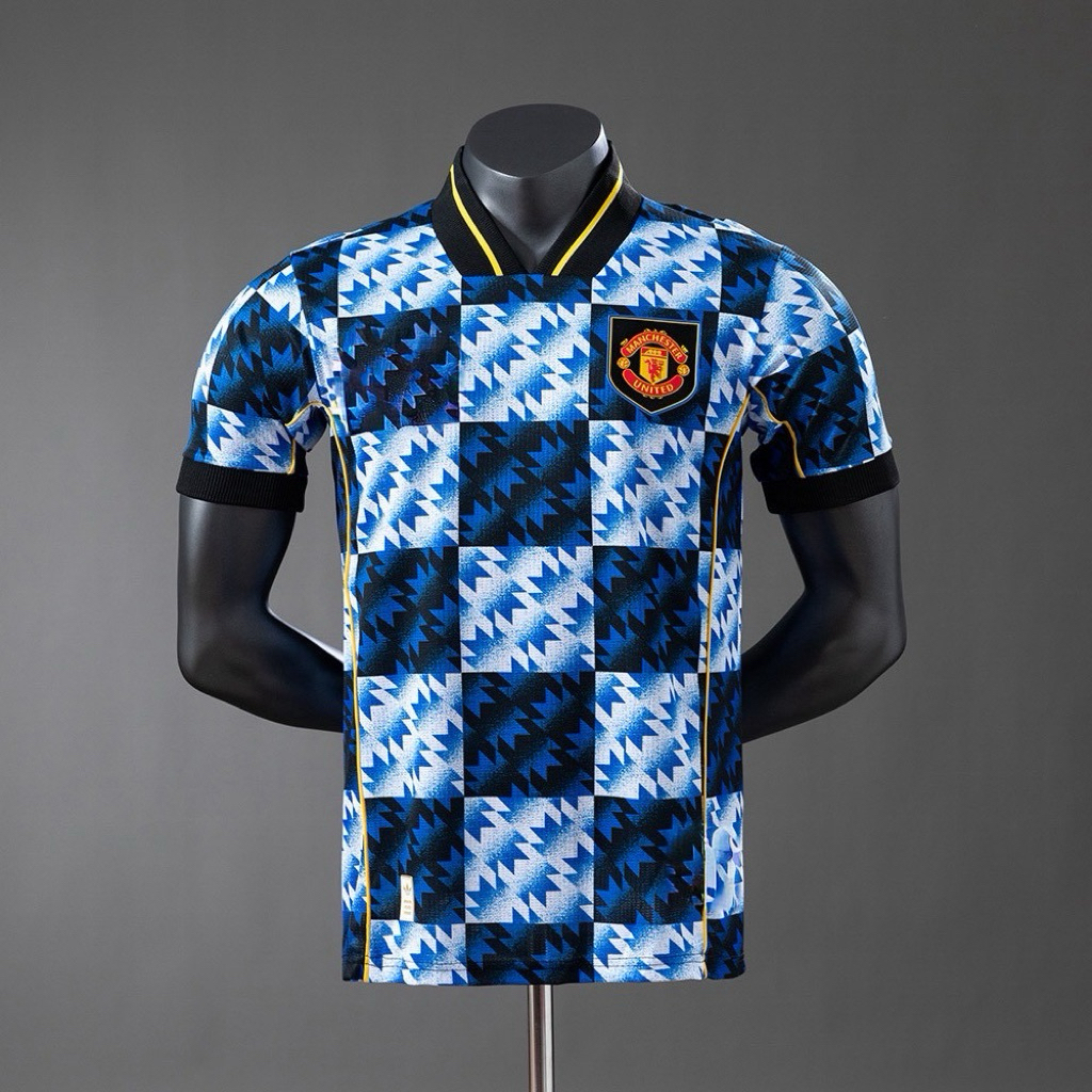 เสื้อบอลแมนยู Blue M-u เสื้อบอลแขนสั้น เสื้อเกรด Player 2025