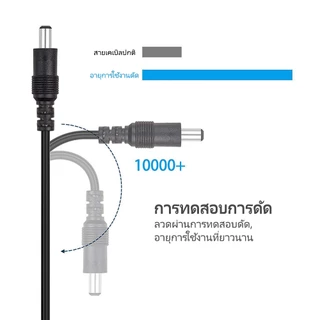 V380 Max สายเคเบิลขยายพลังงาน DC ซ็อกเก็ตไปยังปลั๊กชายสำหรับกล้องวงจรปิด 12V สายขยาย (5m x 5.5mm x 2.1mm)