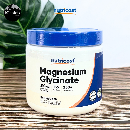 [Nutricost] Magnesium Glycinate Powder 210 mg 250 g แมกนีเซียม ไกลซิเนต