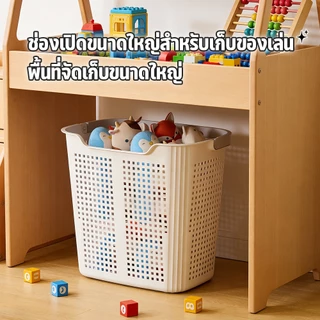 ตะกร้าใส่ผ้า ตระกร้าผ้า ตะกร้าอเนกประสงค์ ใช้ในห้องน้ำและห้องนอน ความเหนียวที่ดี ทรงมินิมอล มีหูหิ้ว เหมาะสำหรับคุณแม่