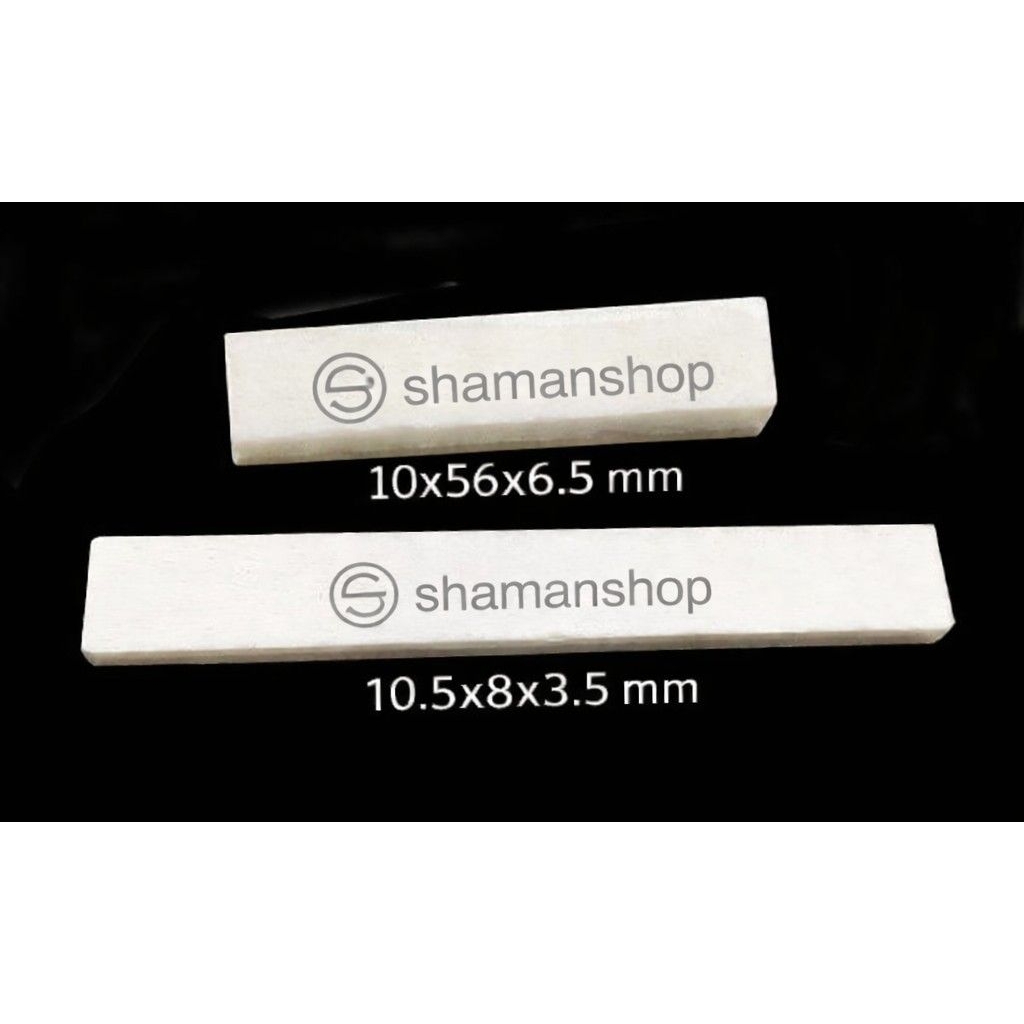 แท่งกระดูกทำนัท + แซดเดิ้ลกีตาร์โปร่ง Bone Nut & Saddle Blank สำหรับทำหรือโมกีตาร์