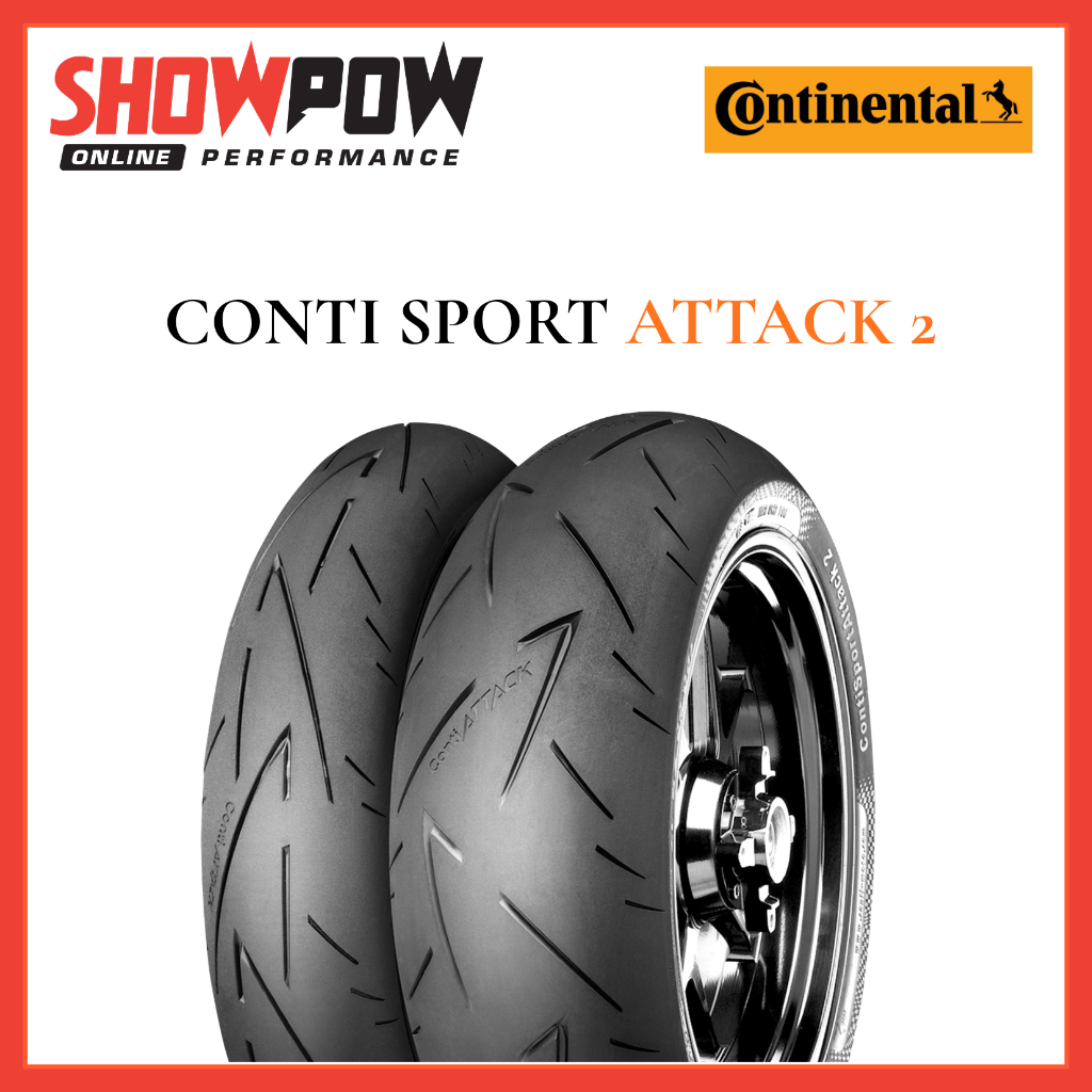 (พร้อมส่ง!) ยาง Continental contisport attack 2 ขายเป็นคู่ ) ยางมอเตอร์ไซค์ ยางคอนติเนนทอล ยางคอนติ