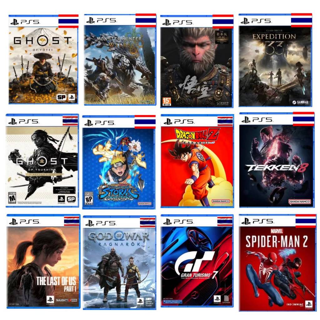 (มีส่งด่วน) PS5 GAME รองรับภาษาไทย the last of us, god of war, Ghost of tsushima, ronin, Spider-man 