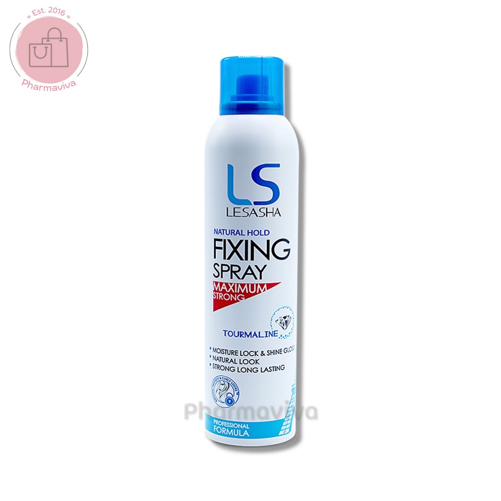 สเปรย์จัดแต่งทรงผม Lesasha Natural Hold Fixing Spray 200 ml เลอซาช่า เนเชอรัล โฮล ฟิกซิ่งสเปรย์ Lesa