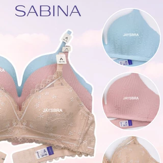ลูกไม้สวย ✅SABINA habpy ไม่มีโครง ดันทรงเบาๆ ลูกไม้สวย ฟองหนา1.2cm ❤️ HB1
