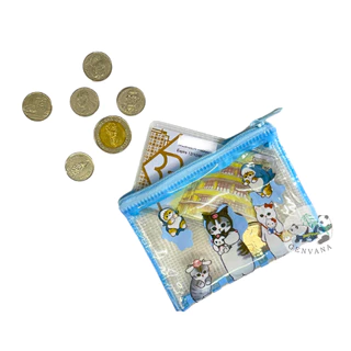 (ขายส่ง 12 ชิ้น) กระเป๋าสตางค์ MINI รหัส 151 กระเป๋าซิปตาข่าย ลายการ์ตูน คละลาย ใส่เหรียญ/ใส่บัตรได้