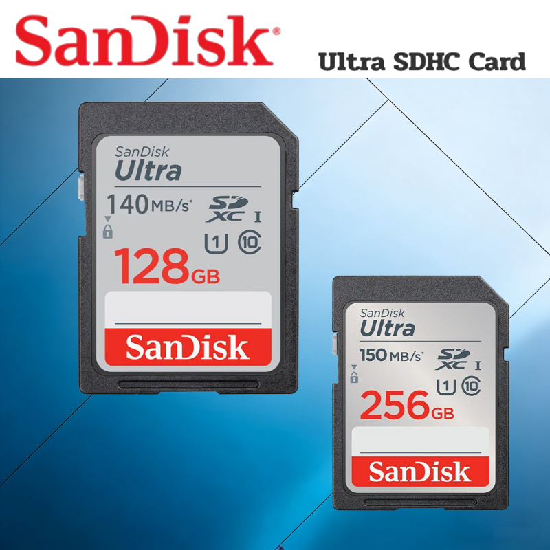 SanDisk Ultra SD Card Class10 U1 Speed Up to 150MB/s (SDSDUNB) 32GB - 512GB SDHC SDXC เมมโมรี่การ์ด