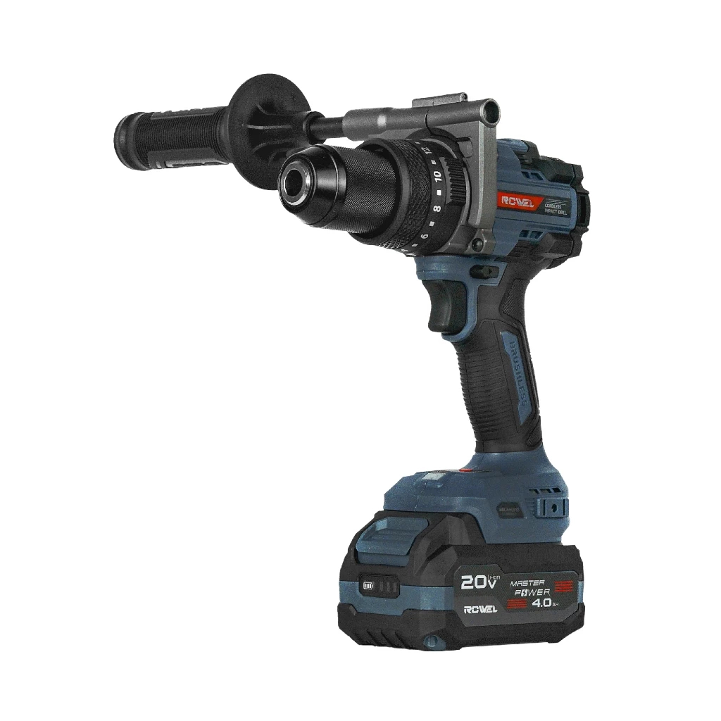 ROWEL สว่านกระเเทกไร้สาย 3 ระบบ รุ่น DBD160 ครบชุด สว่านกระเเทก สว่านไร้สาย