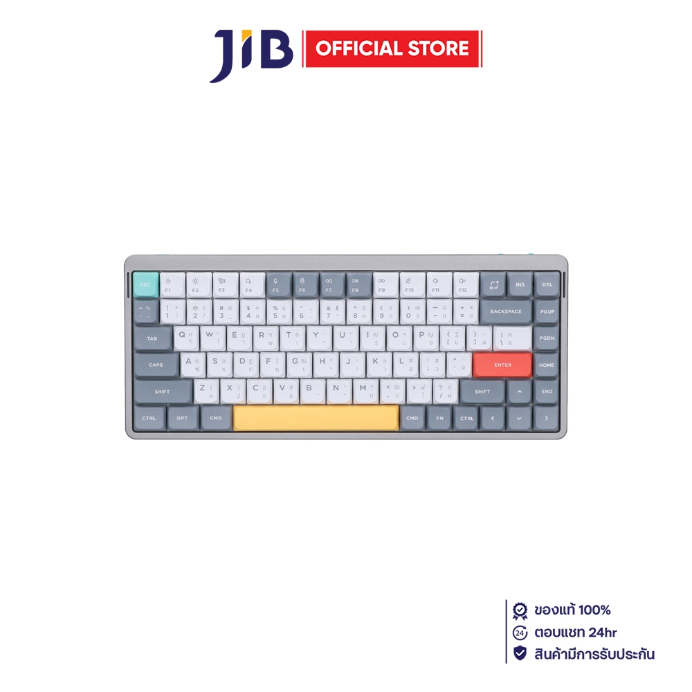 WIRELESS KEYBOARD (คีย์บอร์ดไร้สาย) NUPHY AIR75 V2 QMK/VIA  RGB EN/TH - LUNAR GRAY (A75G-H1-TH)