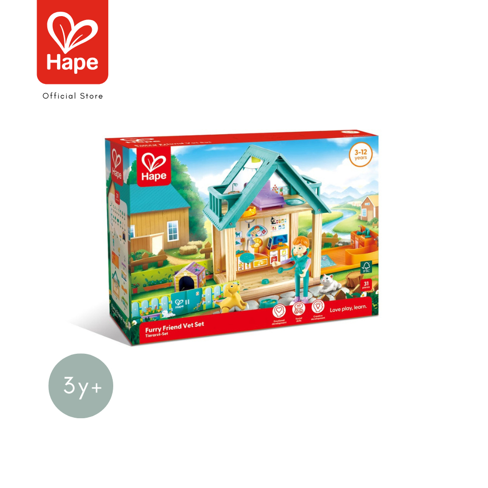 Hape - Furry Friend Vet Set         คลินิกรักษาเพื่อนขนปุย        3Y+ รูปที่ 8