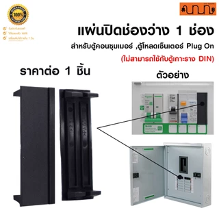 แผ่นปิดช่องว่าง 1 ช่อง สำหรับตู้คอนซุมเมอร์ ,ตู้โหลดเซ็นเตอร์ Plug On(ไม่สามารถใช้กับตู้เกาะราง DIN)