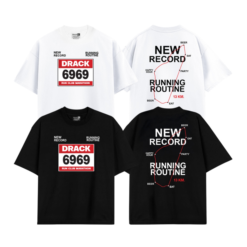 DRACK - NEW RECCOR เสื้อยืดคอกลม