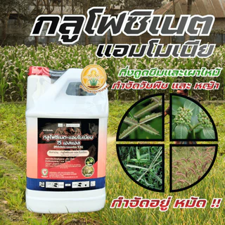 ยาฆ่าหญ้า สารกำจัดวัชพืช กลูโฟซิเนต -แอมโมเนียม15% (ตรามังกรดำ)W/V SL - ขนาด 4 ลิตร สินค้าผลิตใหม่ ของแท้(1แกลลอน)