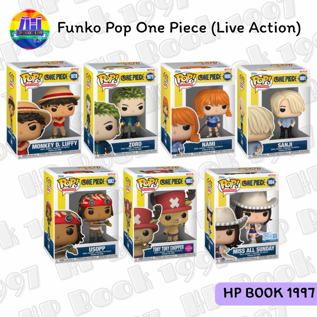 Funko Pop One Piece (Netflix) ลิขสิทธิ์แท้ Luffy #1878 Zoro #1879 Nami #1880 Sanji #1881 Usopp #1882 Chopper #1883 #1884