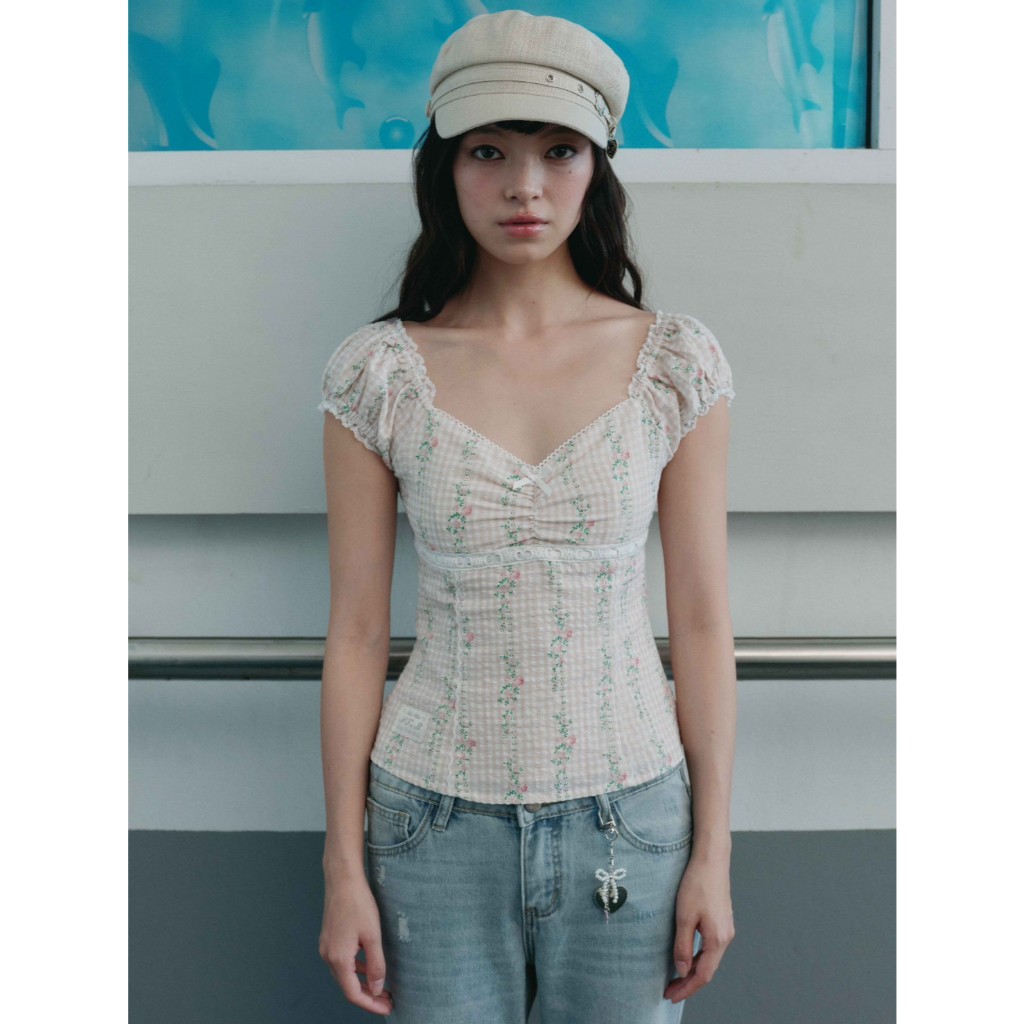 STYLIST x Brinkkty -Stylist-Blouses-Luna-007  -  เสื้อปาดไหล่แขนตุ๊กตา รูปที่ 2