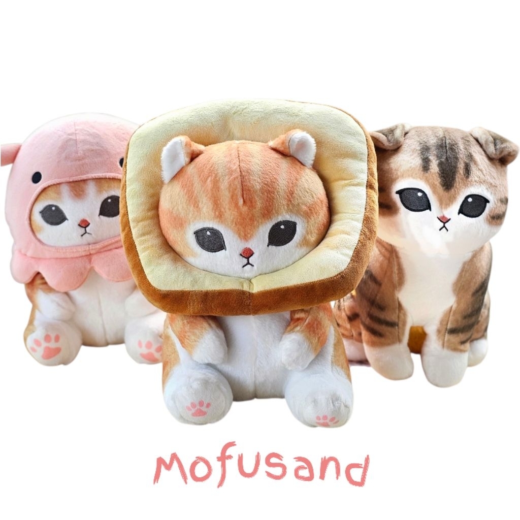 ตุ๊กตาแมว mofusand งานแท้จากญี่ปุ่น100% ตุ๊กตาโมฟุแซน (งานโล๊ะช็อปตีเป็นงานมือสองสภาพใหม่ป้ายห้อย) มีสินค้าพร้อมส่ง