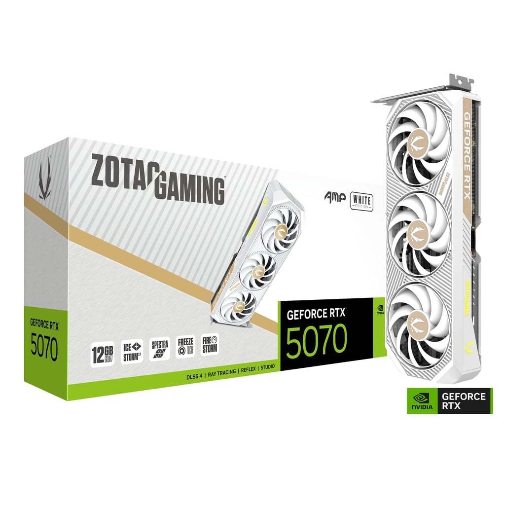 VGA (การ์ดแสดงผล) ZOTAC GAMING GeForce RTX 5070 AMP White Edition