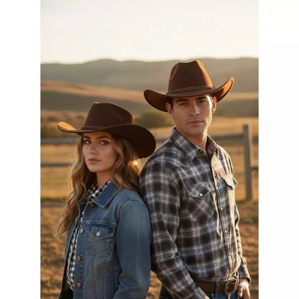 หมวกคาวบอย  หมวกปีกกว้างสไตล์คาวบอยเเบบตะวันตก เครื่องแต่งกาย Cowboy hapใส่ออกงาน ใส่สังสรรค์งานเลี้ยงหรับทุกคนใส่สบาย thumbnail 9