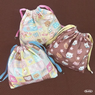 DADDY | Purrkats Drawstring Bag ( Big ) กระเป๋าผ้าหูรูด ใบใหญ่ สุดน่ารัก