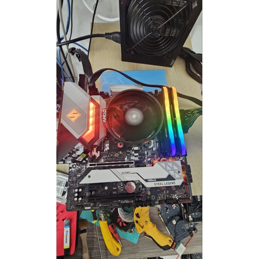 ชุดCPU R5-5600G +MB B550M Steel Legend