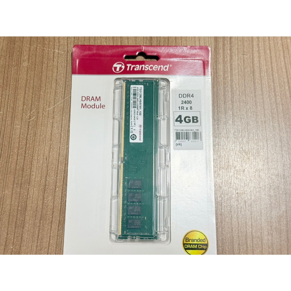 Ram สำหรับ PC Transcend 4GB 1Rx8 DDR4 2400 U-DIMM สินค้ามือสอง