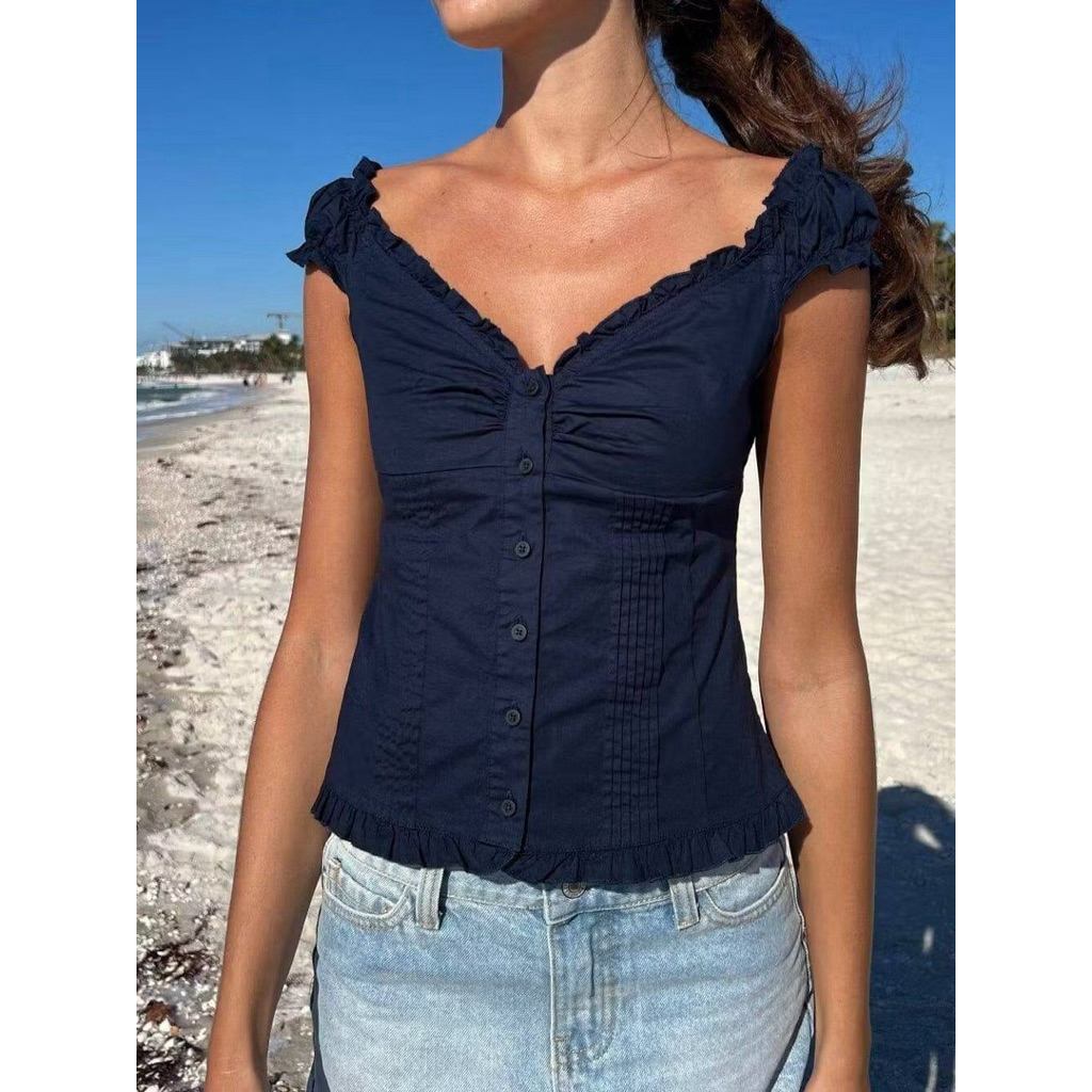 (พร้อมส่งในไทย) Brandy Melville Elena top