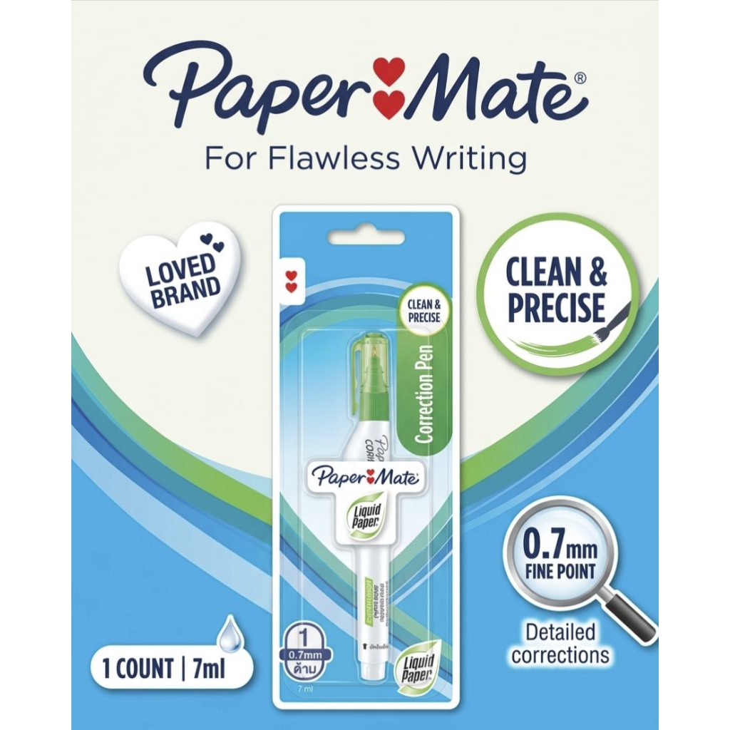 ปากกาลบคำผิด Paper Mate Liquid Paper 7 มล. แห้งเร็ว ใช้งานสะดวก