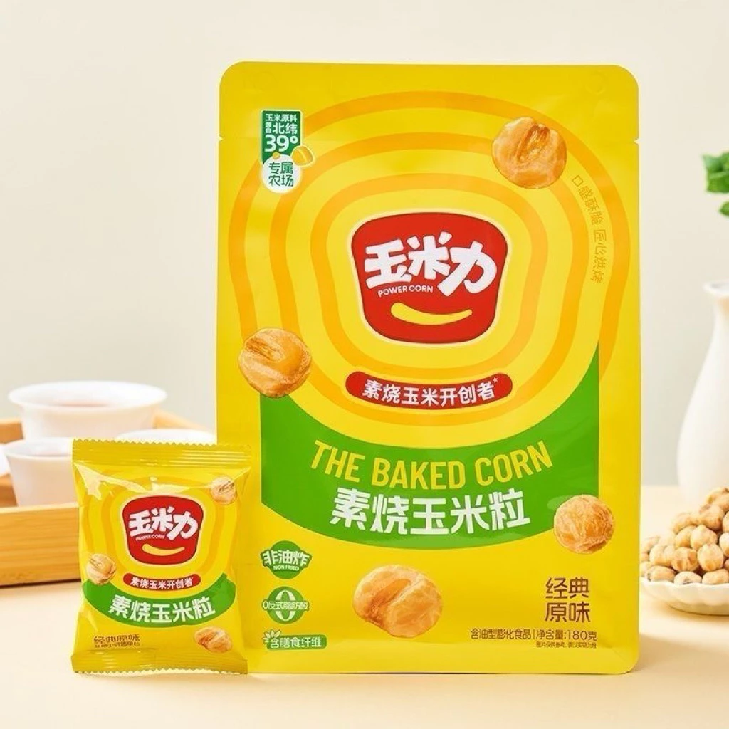 ข้าวโพดอบกรอบ ขนมข้าวโพดอบ กรอบ อร่อย 180กรัม รสออริจินัล รสเกลือ Corn Snack 玉米力
