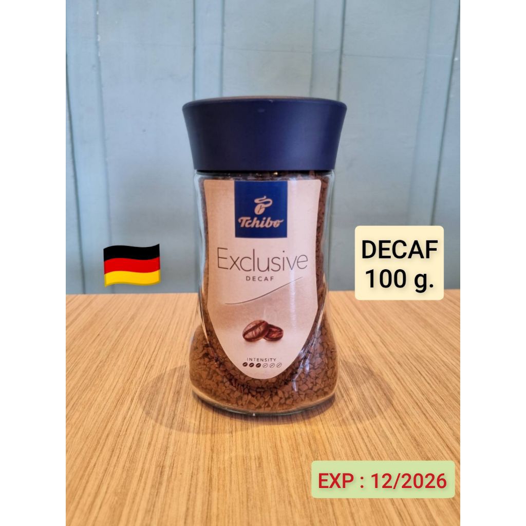 กาแฟสกัดคาเฟอีน Tchibo Exclusive Decaf ทชิโบ เอ็กคูลซีฟ ดีคาฟ กาแฟสำเร็จรูป สกัดคาเฟอีน ขนาด 100g.