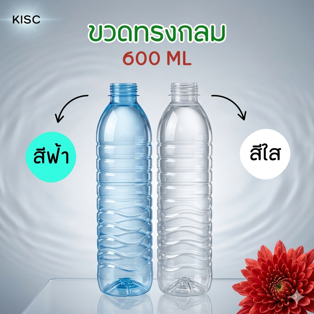 ขวดทรงกลม 600 ML ปาก 29 มม จำนวน 100 ใบ/แพ็ค ฟรีฝาขวด (แพ็คกล่อง)