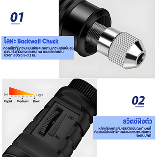Decker เครื่องเจียรสายอ่อน เครื่องเจียร์ Mini ชุด 27ชิ้น เครื่องเจียรไฟฟ้าขนาดเล็ก ครบชุด งานฝีมือ DIY ปากกาแกะสลัก