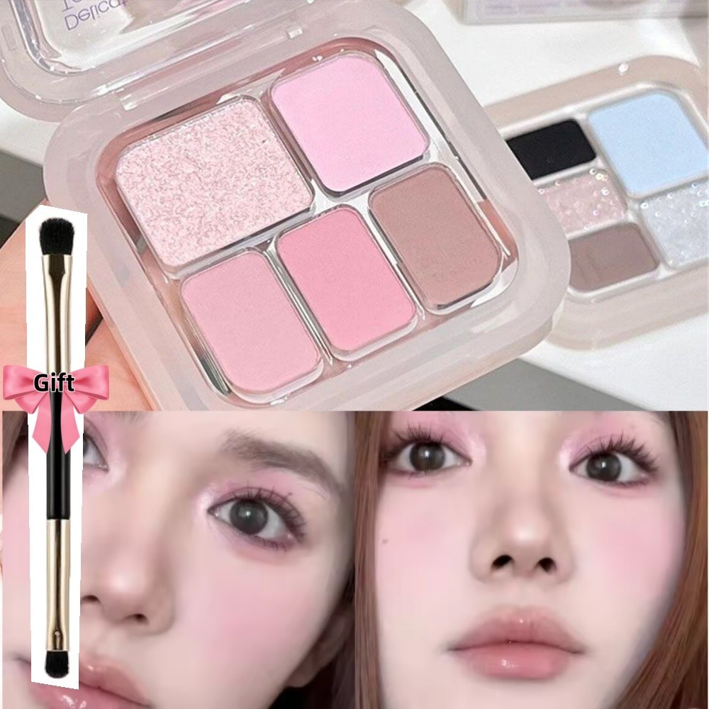 e56fw -Color Eyeshadow Palette, Highlighter, Silk Blush, Multi-Purpose, Pink, Korean wer9fgw
