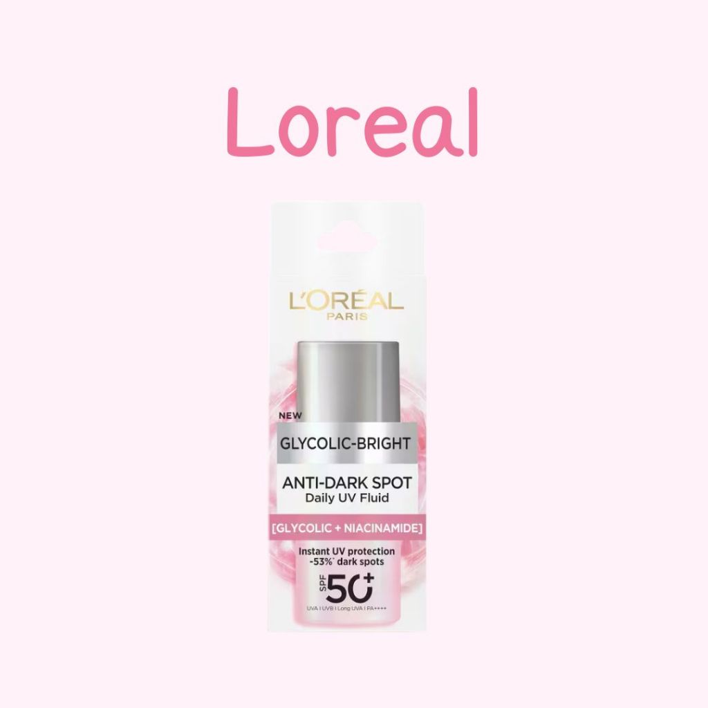 A054-ครีมกันแดด L'OREAL Paris Glycolic-Bright SPF50+ ลดจุดด่างดำ ผิวกระจ่างใส
