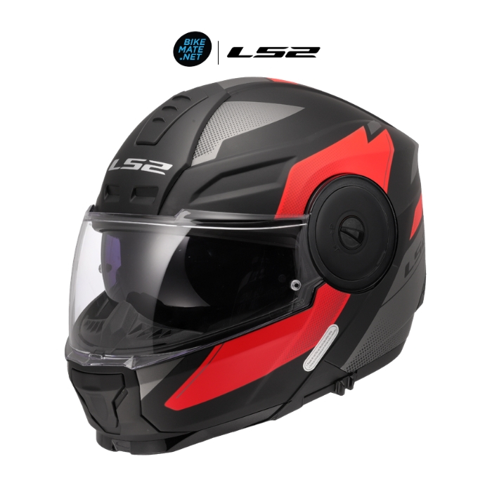 LS2 Helmets FF902 Duria Black Red - หมวกกันน็อคยกคาง