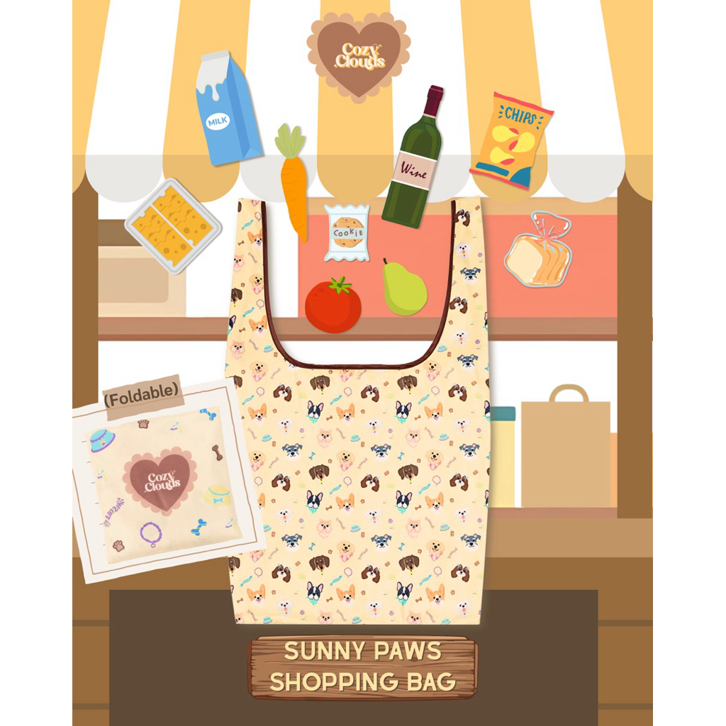 Sunny Paws Shopping Bag