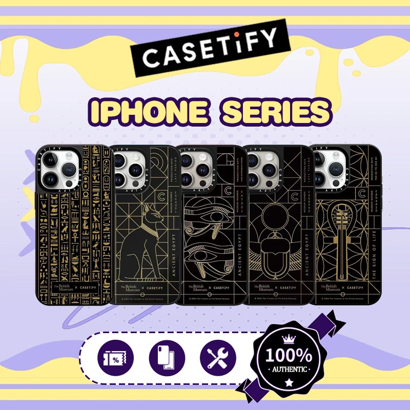 CASETiFY｜British Museum เคสป้องกันแม่เหล็ก iPhone16/16ProMax/15Pro/14Pro/13/12Pro (ของแท้ 100%)