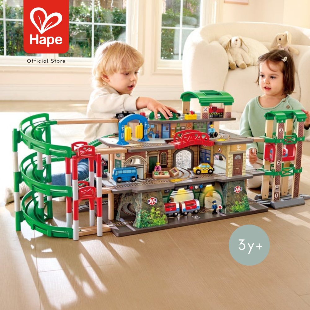Hape - Multi-Level Railway City Set                ชุดรถไฟสถานีหลายชั้น        3Y+ รูปที่ 2