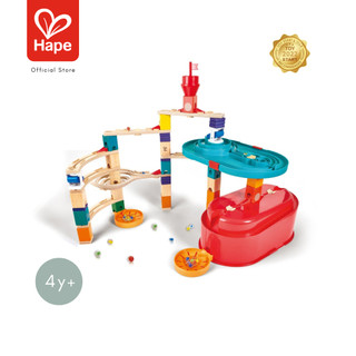 Hape รางลูกแก้ว Quadrilla พร้อมถังเก็บ 4 ขวบขึ้นไป