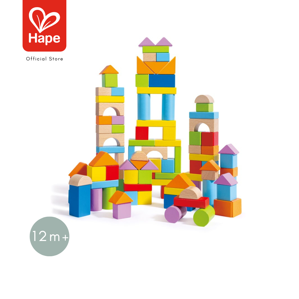 Hape - Hape 101 Pcs Block ตัวต่อบล็อก 101 ชิ้น 12M+